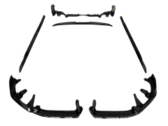 Bmw g60 aero body kit tampon ekleri seti pianoblack
