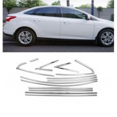 Ford focus 3 cam çerçevesi kenar çıtası krom tamtur 2011/ 2018 sedan 12 parça