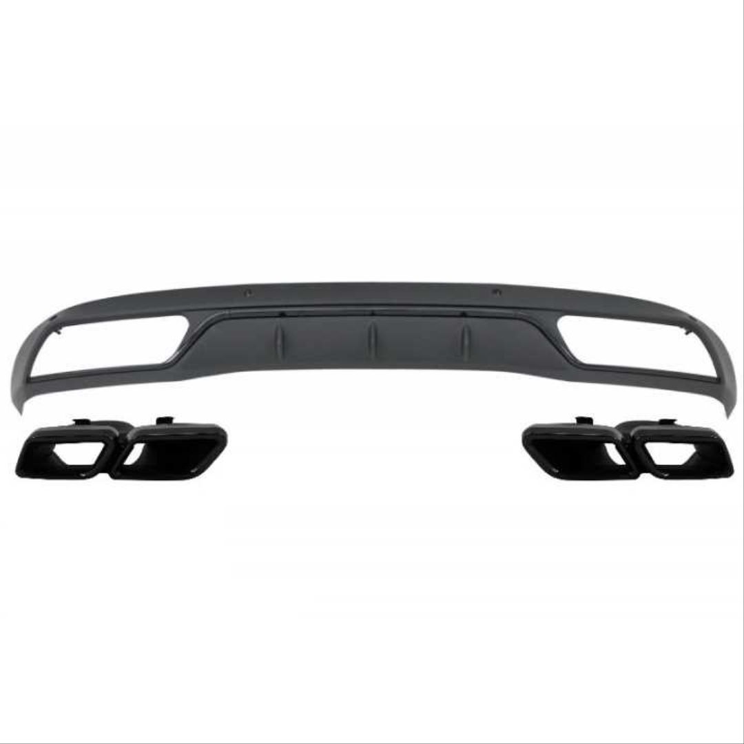 Mercedes w205 c63 difüzör ve egzoz ucu standart tampon için