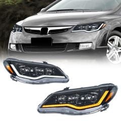 Honda civic fd6 ön far lambası 3 lens full ledli 2006 / 2011