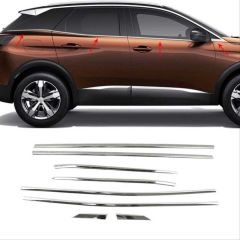 Peugeot 3008 cam çerçevesi kenar çıtası krom tamtur