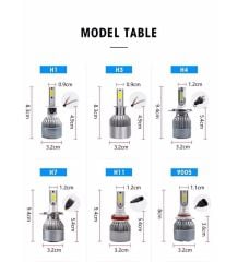 H1 led xenon far aydınlatma seti şimşek etkili c6 venom