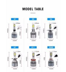 H3 led xenon far aydınlatma seti şimşek etkili c6 venom
