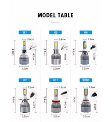 H4 led xenon far aydınlatma seti şimşek etkili c6 venom
