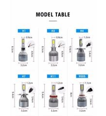 H11 led xenon far aydınlatma seti şimşek etkili c6 venom