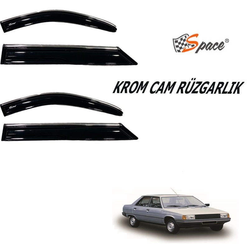 Renault 9 Krom cam rüzgarlığı 1.2mm  4'lü / CARU442