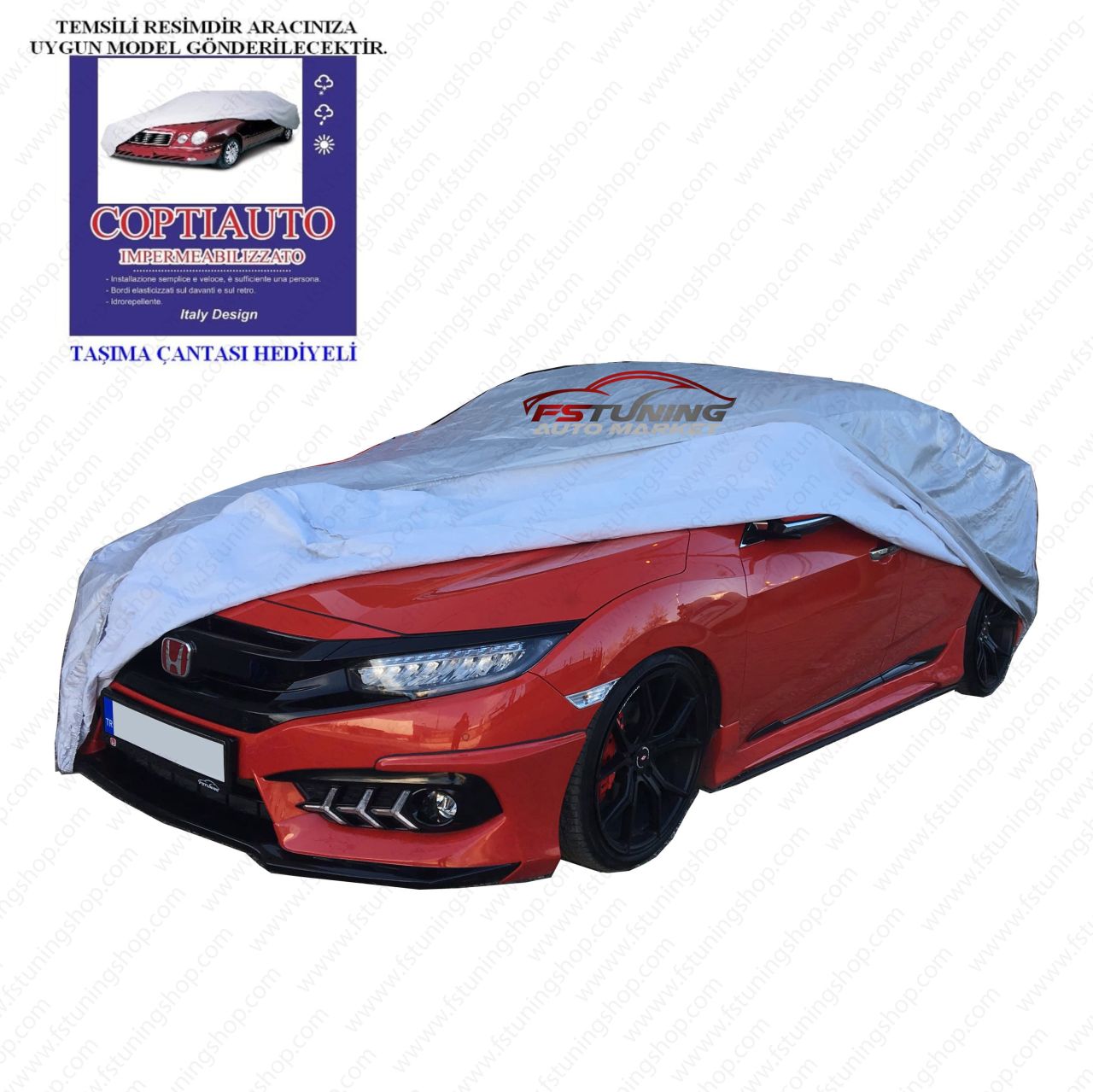 Fiat linea süper lüks oto brandası örtüsü %70 müflonlu