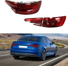 Audi a4 b9 stop lambası ledli kırmızı b9.5 facelift görünüm 2016 / 2020