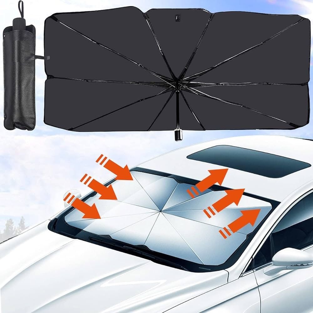 Araç ön cam güneşliği gölgeliği katlanabilir şemsiyeli model 125 x 65