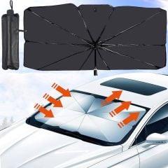 Araç ön cam güneşliği gölgeliği katlanabilir şemsiyeli model 125 x 65