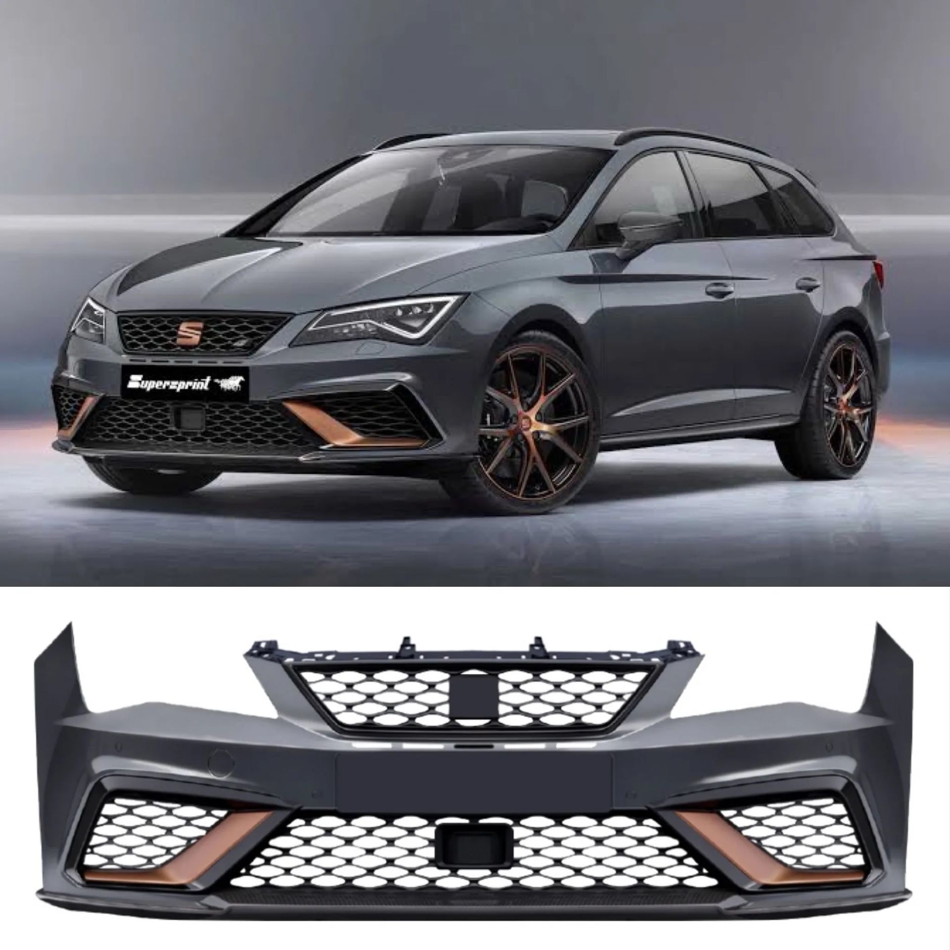 Seat leon 5f cupra ön tampon ve panjur seti 2013 / 2017