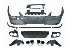 Mercedes glc x257 coupe glc43 arka difüzör ve egzoz ucu siyah 2023+