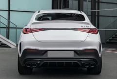 Mercedes glc x257 coupe glc43 arka difüzör ve egzoz ucu siyah 2023+