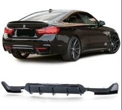 Bmw f32 f33 f36 arka tampon difüzörü 2 çıkış pianoblack 4 serisi
