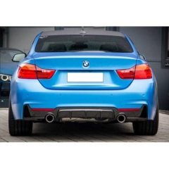 Bmw f32 f33 f36 arka tampon difüzörü 2 çıkış pianoblack 4 serisi