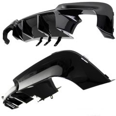 Bmw F10 M5 vorsteiner arka tampon difüzörü pianoblack 5 serisi 2011 / 2016