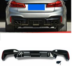 Bmw g30 f90 m5 arka tampon difüzörü competition 2016+ pianoblack