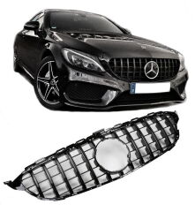 Mercedes w205 gtr ön panjur ızgara seti siyah 2014 / 2018 c serisi