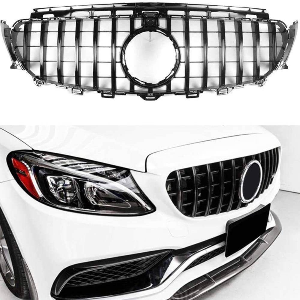 Mercedes w205 gtr ön panjur ızgara seti siyah 2019+ c serisi