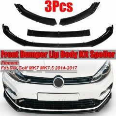 Vw golf 7 ön tampon altı lip 3 parça kulaklı pianoblack
