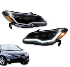 Honda civic fd6 ön far lambası ledli diamond model 3 lens 2006 / 2011