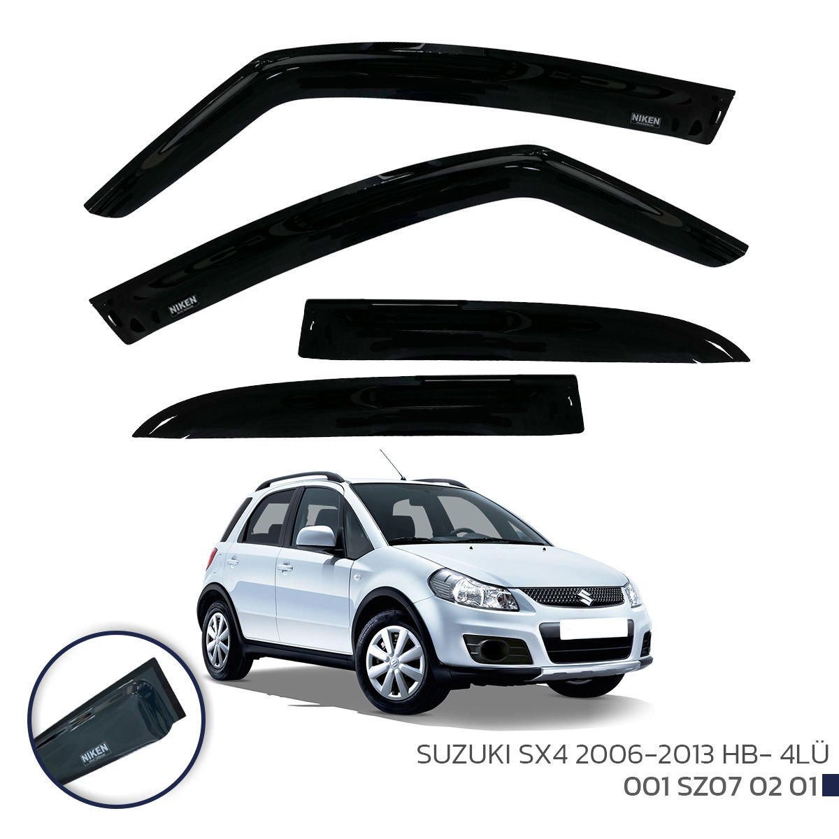 Suzuki Sx4 cam rüzgarlığı oem 2006+ NİKEN