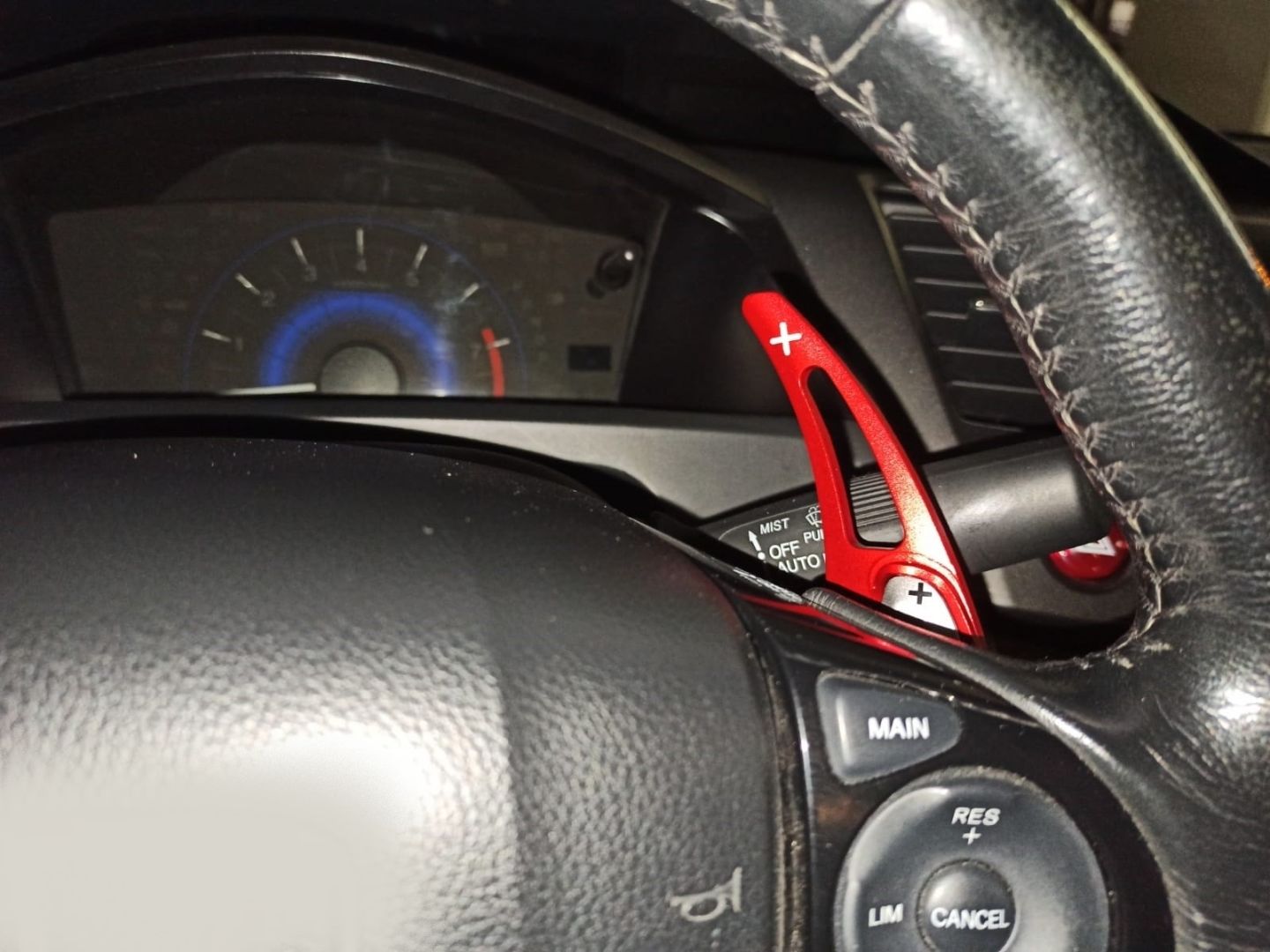 Honda civic fb7 uyumlu paddle shift (f1 vites kulakçığı)  kırmızı 2012-15