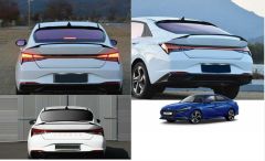 Hyundai elantra bagaj üstü spoiler yüksek pianoblack 2021+