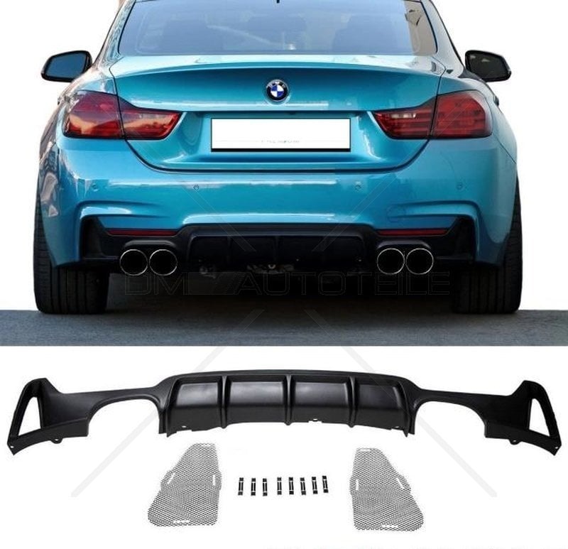 Bmw F33 arka tampon difüzörü 4 çıkış m-performance 4 serisi