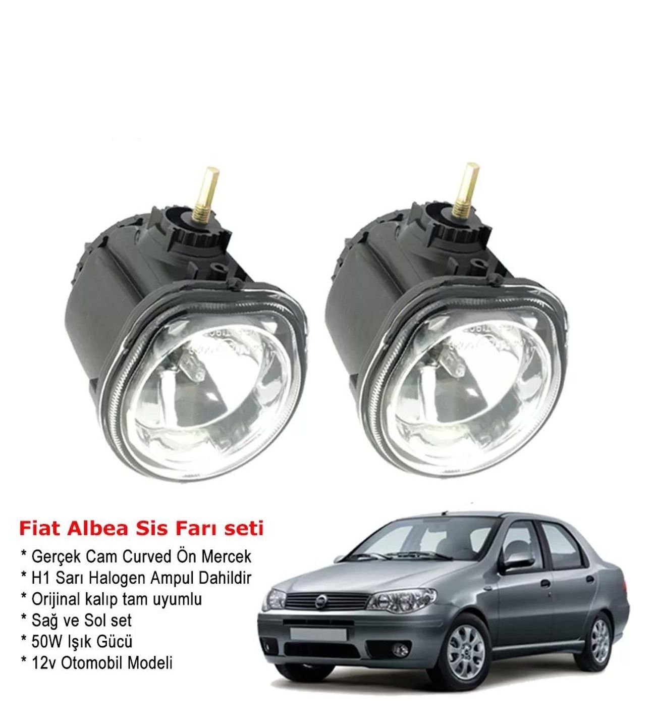 Fiat albea sis lambası farı sağ sol takım