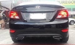 Hyundai blue difüzör arka tampon çift çıkış egzoz gri