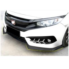 Honda civic fc5 uyumlu ön tampon flap lip piano black 2016+