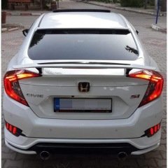 Honda civic fc5 uyumlu si bagaj üstü spoiler yüksek boyasız 2016+