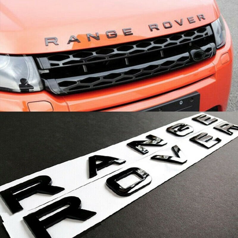 Lr range rover kaput veya bagaj yazısı arması harfleri siyah