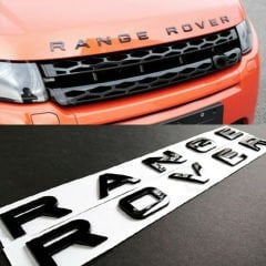 Lr range rover kaput veya bagaj yazısı arması harfleri siyah