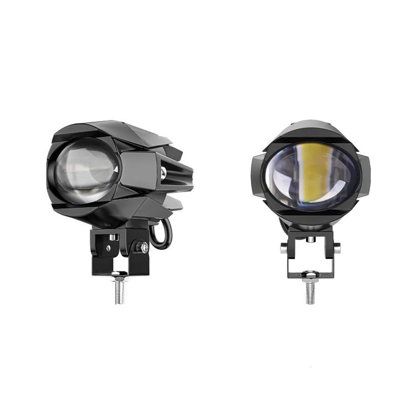 Space Offroad sis lambası 7x8.7x8.3cm sarı beyaz 18w+18w 12-60v set  /  LASS387