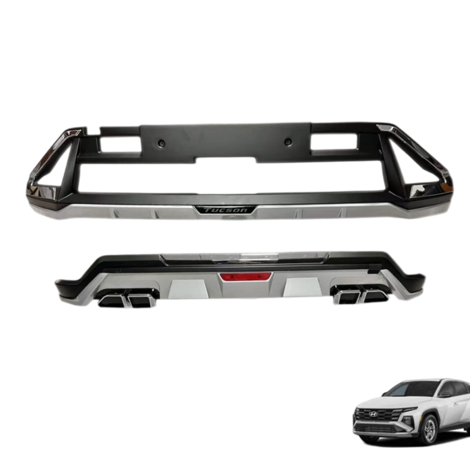 Hyundai tucson ön arka tampon koruması difüzör 2024+ makyajlı model