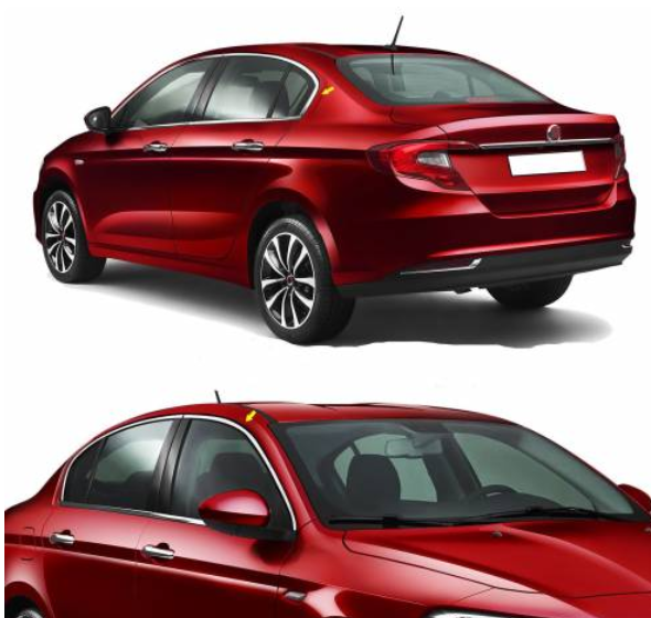 Fiat egea sedan cam çerçevesi kenar çıtası krom tamtur 8 parça