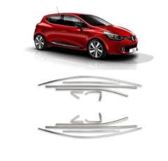 Reno clio 4 cam çerçevesi kenar çıtası krom tamtur 12 parça