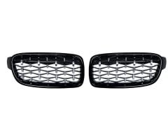 Bmw F32 F33 F36 ön panjur ızgara böbrek diamond krom siyah