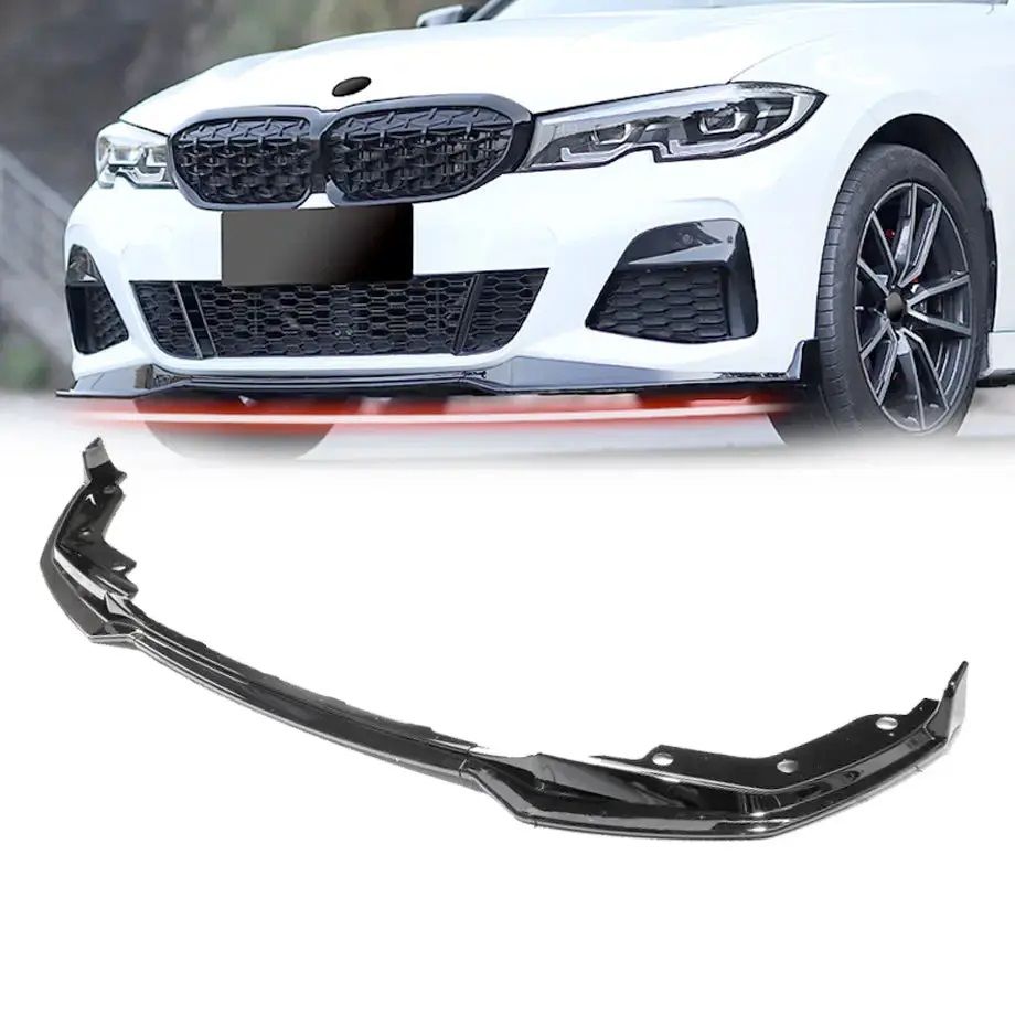 Bmw G20 ön tampon altı lip pianoblack 2019 / 2022 2 2 parça performans stil