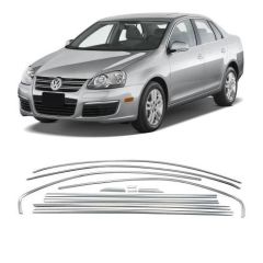 Vw jetta cam çerçevesi kenar çıtası krom tamtur 2005 / 2011 8 parça