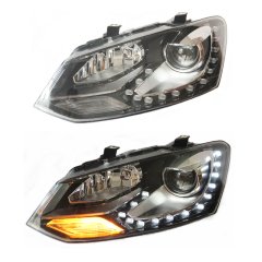 Vw polo 6r 6c ön far bi-xenon gti krom şerit 2011 / 2018