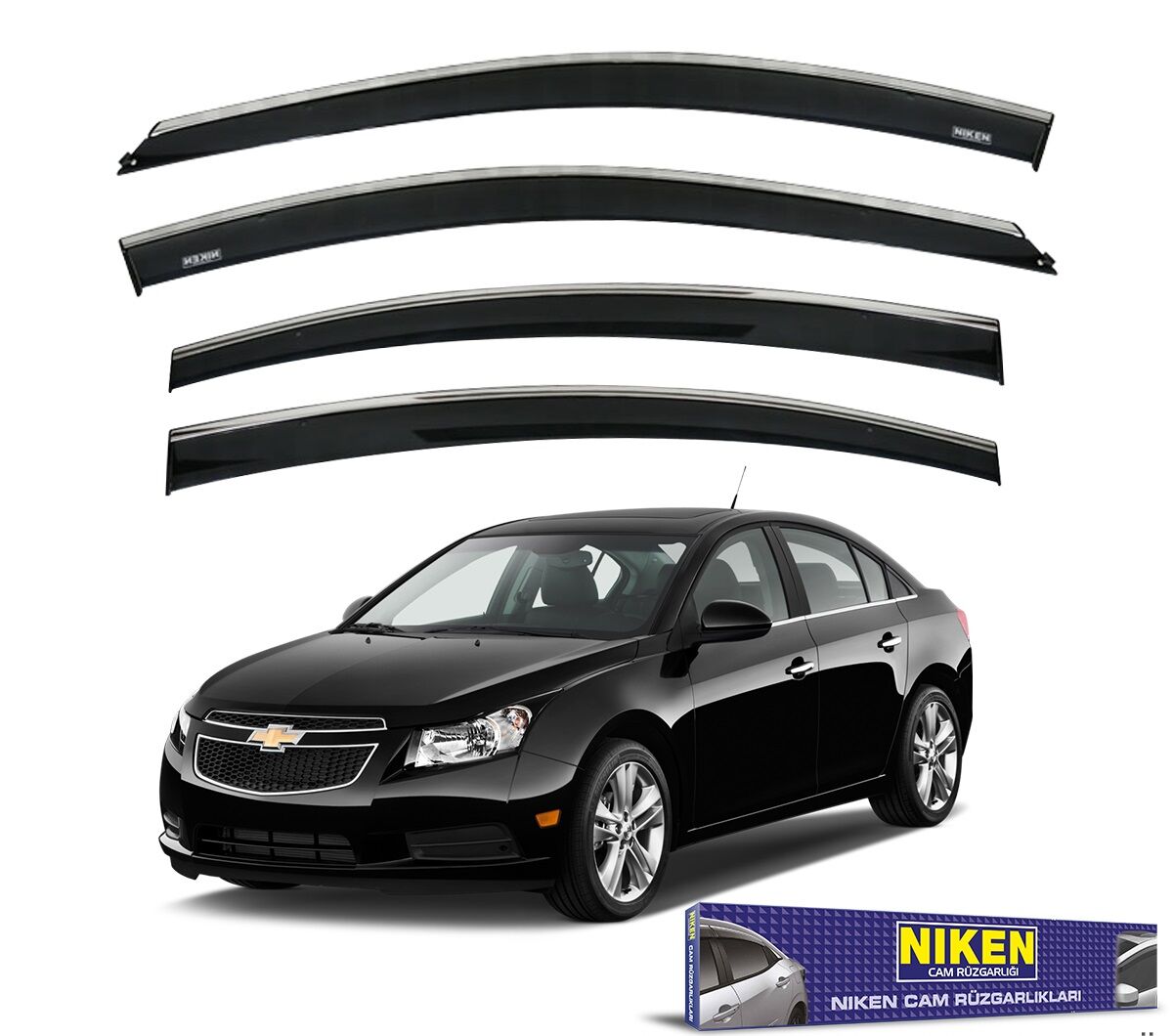 Chevrolet cruze cam rüzgarlığı kromlu niken