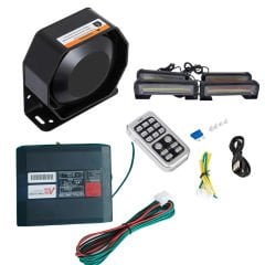 17 flaş fonksiyonlu 300w siren 4 çakarlı kırmızı-mavi-beyaz / SSSR55