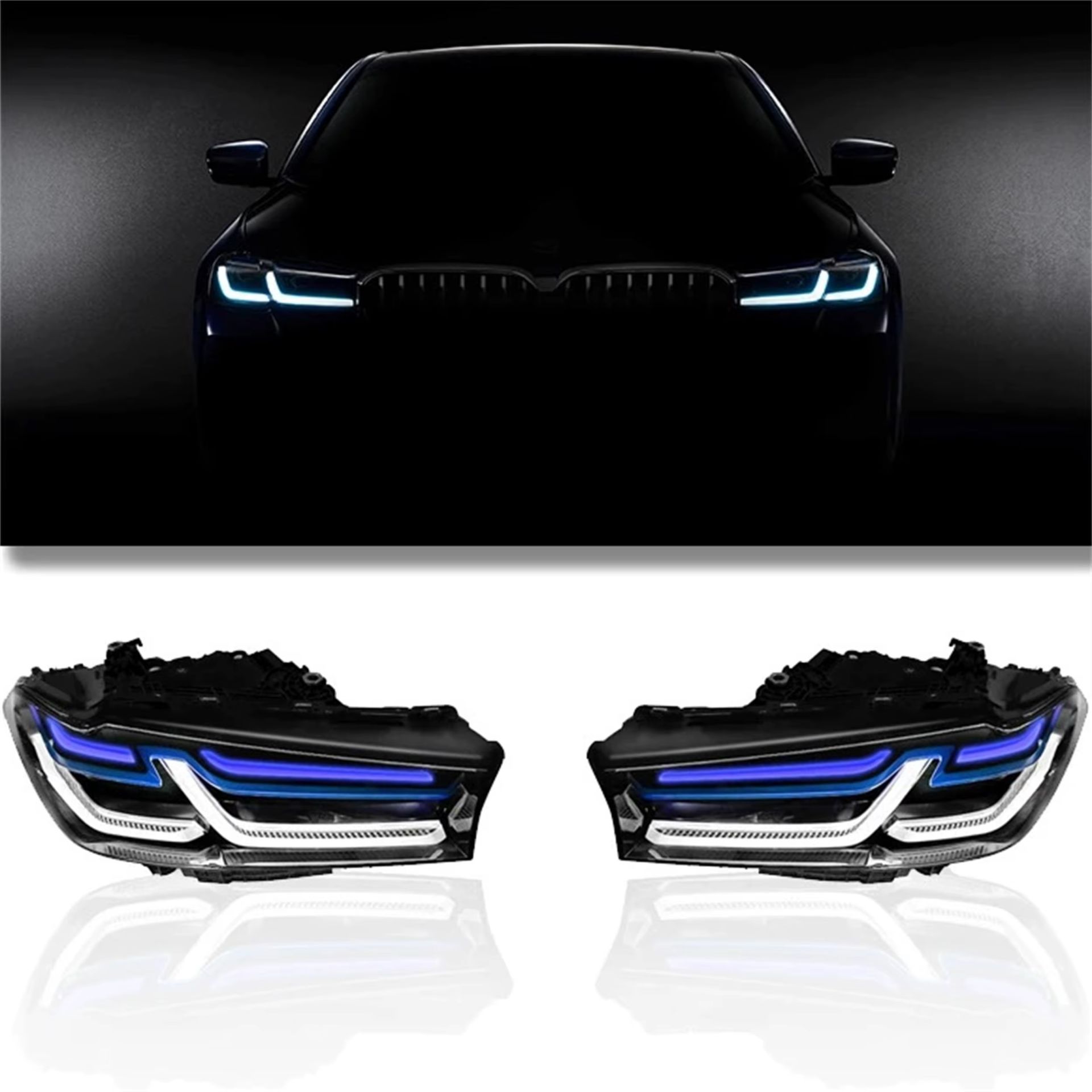 Bmw g30 ön far lambası ledli lci görünüm dönüşüm farı 2017 / 2020