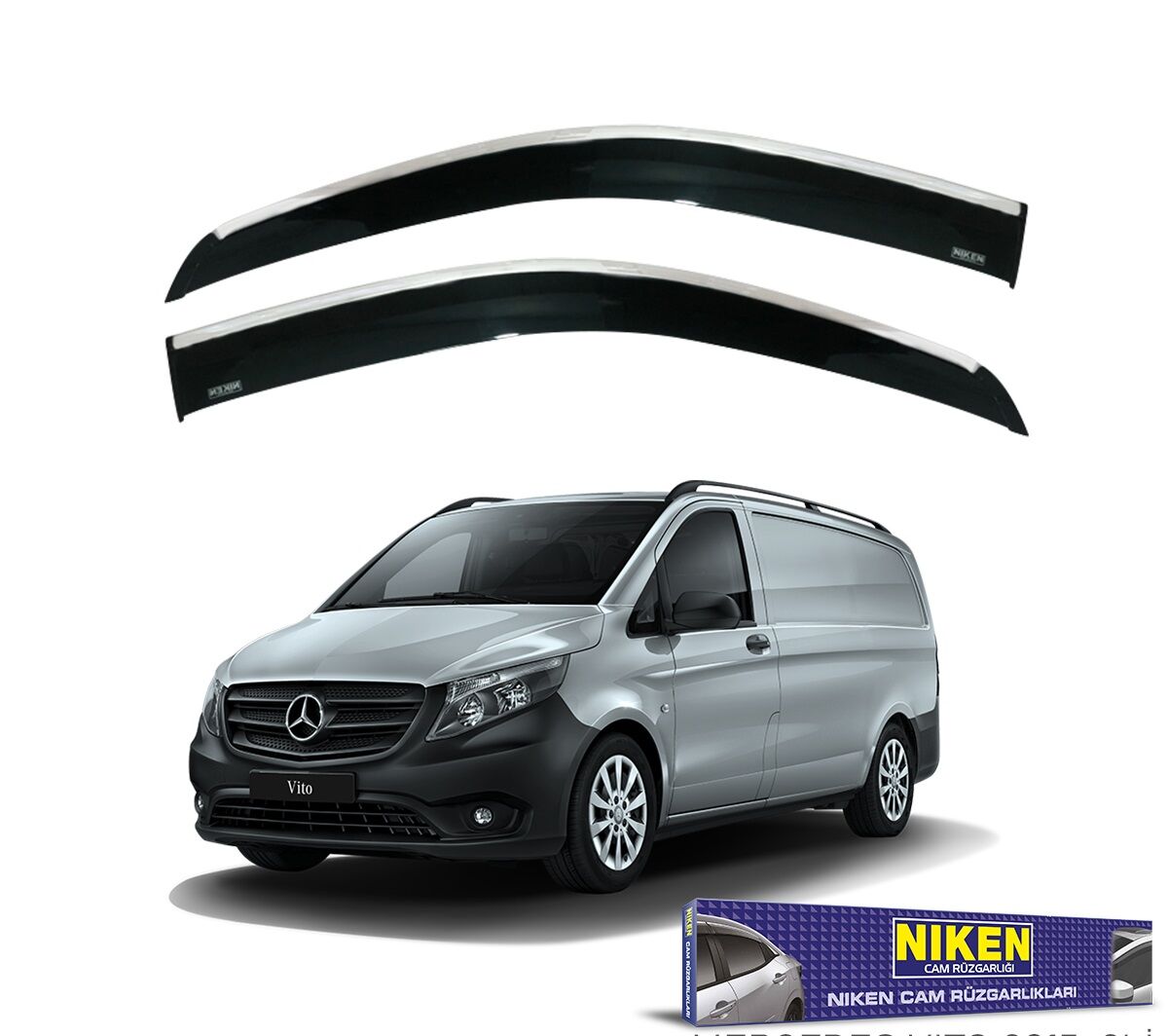 Mercedes vito cam rüzgarlığı kromlu 2015+ niken