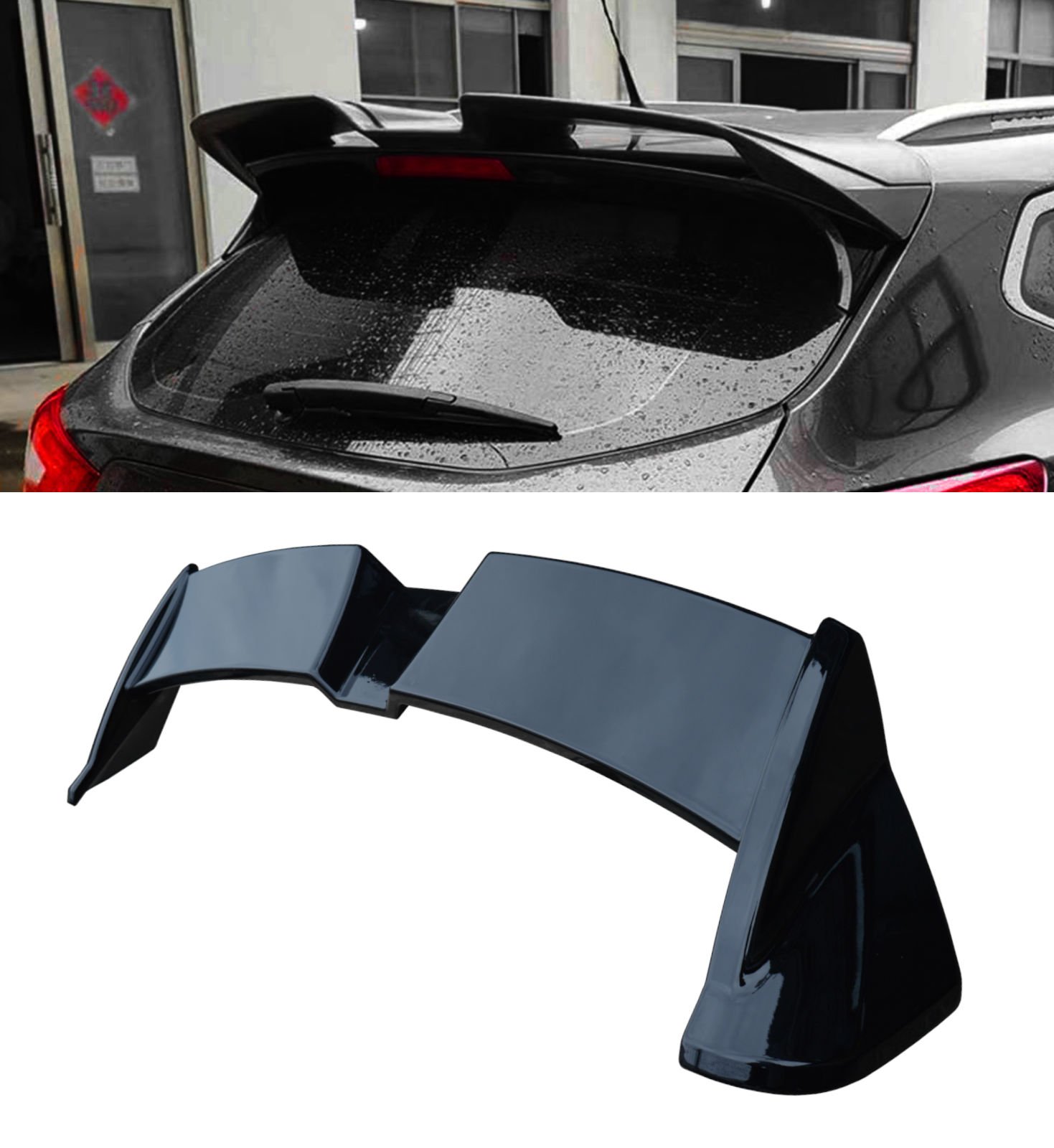 Nissan qashqai bagaj üstü spoiler pianoblack boyalı 2018 / 2021
