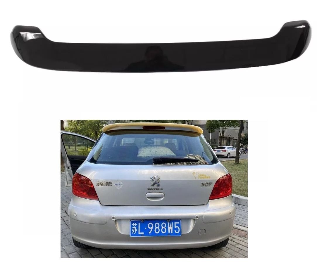 Peugeot 307 bagaj üstü spoiler pianoblack boyalı