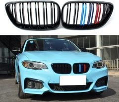 Bmw F22 ön böbrek panjur m şerit renkli 2014+ 2 serisi
